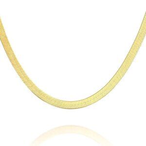 22K Gold Plated Chain Necklace For Women | Italian Solid 925 Sterling Silver Nec